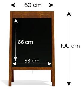 Allboards reklamní áčko s křídovou tabulí 100x60 cm-široký horní rám,PK75TOP