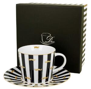 Porcelánový šálek s podšálkem Moustache 250 ml