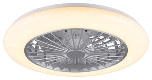 Stropní LED svítidlo s ventilátorem STRALSUND stříbrná
