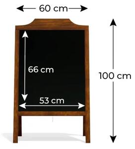 Allboards reklamní áčko s křídovou tabulí 100x60 cm-ozdobný horní rám,PK75WAVE