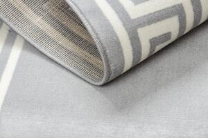 Weltom Kusový koberec BCF Morad GREK Klasický Řecký vzor šedý bílý Rozměr: 120x170 cm