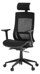 Kancelářská ergonomická židle VITA — síť / látka, černá