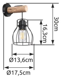 Globo 15326NW - Nástěnné svítidlo MINA 1xE27/40W/230V