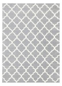 Weltom Kusový koberec BCF Morad TRELIS Geometrický světle šedý Rozměr: 120x170 cm