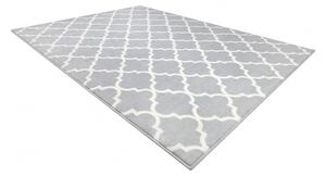Weltom Kusový koberec BCF Morad TRELIS Geometrický světle šedý Rozměr: 80x150 cm