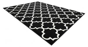 Weltom Kusový koberec BCF Morad TRELIS Geometrický černý krémový Rozměr: 120x170 cm