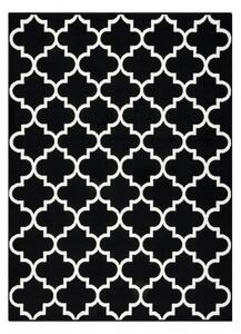 Weltom Kusový koberec BCF Morad TRELIS Geometrický černý krémový Rozměr: 300x400 cm