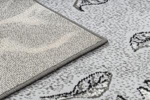 Weltom Kusový koberec BCF Morad TRIO Listí květy klasický šedý Rozměr: 140x200 cm