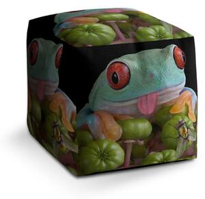 Sablio Taburet Cube Veselá žába - 40x40x40 cm
