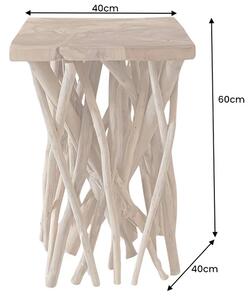 Odkládací stolek DRIFTWOOD 60 CM masiv teak Nábytek | Doplňkový nábytek | Odkládací stolky