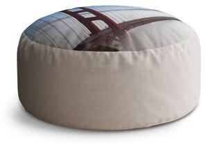 Sablio Taburet Circle Golden Gate v mlze: 38x48 cm