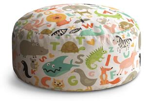 Sablio Taburet Circle Zoo abeceda: 38x48 cm