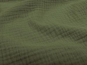 Biante Dětské mušelínové povlečení do postýlky Nature MSN-022 Tmavé olivově zelené Do postýlky 90x120 a 40x60 cm