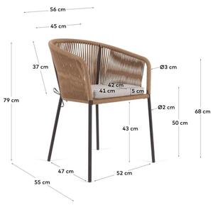 Béžová pletená jídelní židle Kave Home Yanet