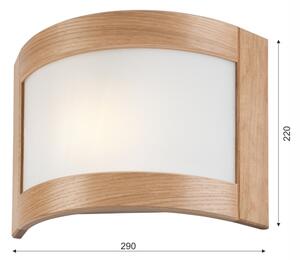 Nástěnné svítidlo ELODIE 1xE27/60W/230V dub