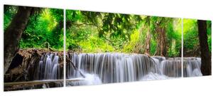 Obraz - Vodopád, tyrkysový (170x50 cm)