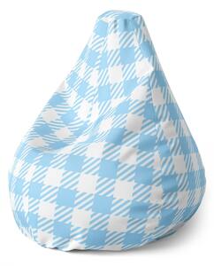 Sablio Sedací vak Pear Čtvercový vzor - 70 x 95 x 15 cm