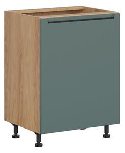BRW Kuchyně Family Line Iris D-60/82-P, dub hikora/boho green matt