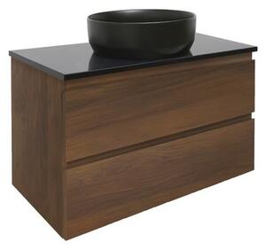 Koupelnová skříňka s krycí deskou SAT B-Way 99x50x45 cm ořech mat BWAY2100NUTZ