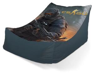Sablio Sedací vak Lounge CS:GO Voják 2 - 80 x 95 x 50 cm