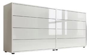 ŠIROKÁ KOMODA, bílá, vysoce lesklá bílá, 158/73/33 cm MID.YOU - Široké komody, Online Only
