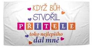 Sablio Ručník Když Bůh stvořil přítele - 30x50 cm