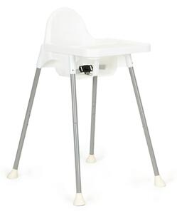 Dětská jídelní židlička 2v1 ECOTOYS CLASSIC bílá