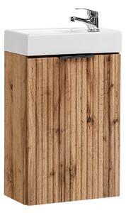 Comad Koupelnová skříňka s keramickým umyvadlem Adel Oak 40 cm - dub wotan