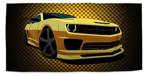 Sablio Ručník Chevrolet Camaro Žlutá mřížka - 30x50 cm