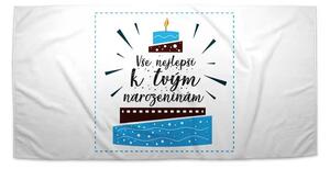 Sablio Ručník Vše nejlepší k tvým narozeninám - 30x50 cm