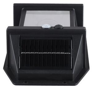 SOLIGHT LED solární lucerna nástěnná, teplá bílá, 12x17cm, černá