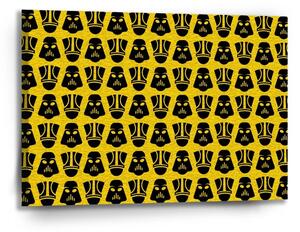 Sablio Obraz Star Wars Stormtroopeři Pattern na žluté - 90x60 cm