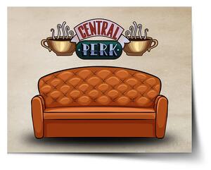 Sablio Plakát Seriál přátelé CENTRAL PERK Gauč - 60x40 cm