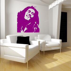 Živá Zeď Samolepka Portrét Bob Marley Barva: černá