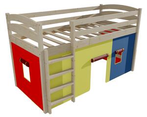 Vomaks Patrová zvýšená postel ZP 001 Rozměr: 80 x 180 cm, Barva: moření dub