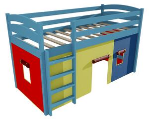 Vomaks Patrová zvýšená postel ZP 001 Rozměr: 80 x 180 cm, Barva: barva modrá
