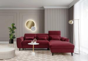 Elegantní rohová sedací souprava SUNNIVA - červená, pravý roh