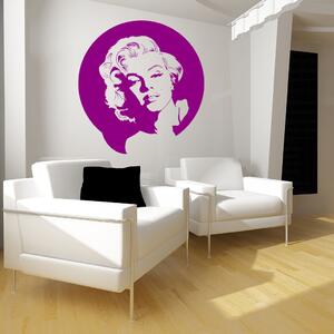 Živá Zeď Samolepka Portrét Marilyn Monroe Barva: černá