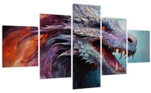Obraz - Ilustrace draka (125x70 cm)