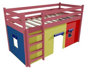 Vomaks Patrová zvýšená postel ZP 002 Rozměr: 80 x 180 cm, Barva: barva růžová