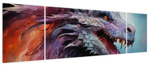 Obraz - Ilustrace draka (170x50 cm)