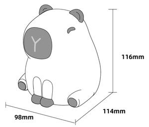 LED RGBW Stmívatelná dětská lampa LED/1W/5V USB 1200 mAh kapybara