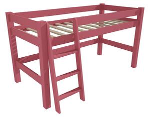 Vomaks Patrová zvýšená postel 8X8 02A Rozměr: 80 x 180 cm, Barva: barva růžová