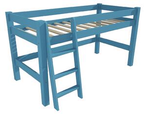 Vomaks Patrová zvýšená postel 8X8 02A Rozměr: 80 x 180 cm, Barva: barva modrá