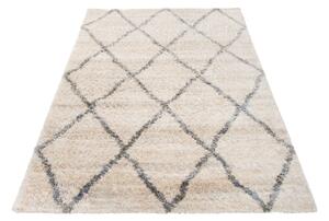 Chemex Moderní koberec Versay Shaggy - tvary - krémový Rozměr koberce: 120x170 cm