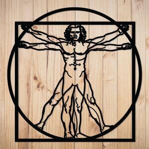 DUBLEZ | Dřevěný obraz Leonarda da Vinciho - Vitruviánský muž