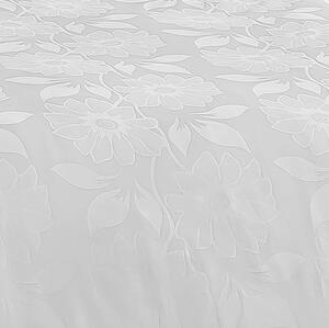 Damaškové povlečení s jemným vytkaným vzorem Jiřin v bílé barvě. Rozměr francouzského povlečení je 200x200, 2x70x90 cm