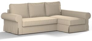 Potah na pohovku IKEA Backabro rozkládací se šezlongem barva béžová látka pletený vzor