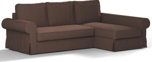 Potah na pohovku IKEA Backabro rozkládací se šezlongem barva hnědá látka pletený vzor