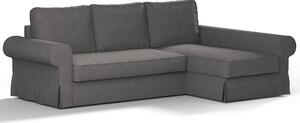 Potah na pohovku IKEA Backabro rozkládací se šezlongem barva šedá látka pletený vzor